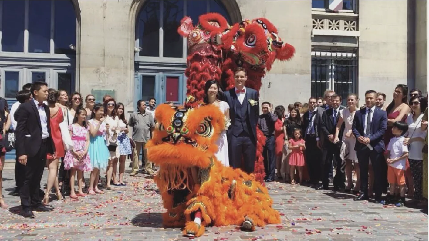 Danse du lion pour mariage asiatique à Paris et en Île-de-France